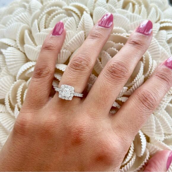 NEW Kay Jewelers Neil Lane Engagement Diamond Ring 14K White Gold 1.5ct size 4.5 - Picture 2 of 11